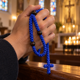 Handmade 100-Knot Christian Prayer Rope with Wooden Beads – Prayer & Daily Devotion