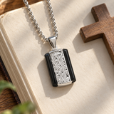 Geometric Faith Pendant Necklace – Titanium Steel Men's Necklace