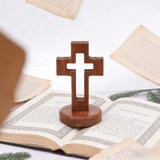 Hollow Wooden Cross Tabletop Decor | Christian Home Accent