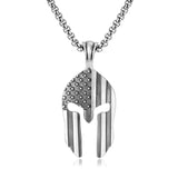 American Flag Spartan Helmet Necklace - BGCOPPER