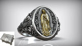 S925K Silver Our Lady of Guadalupe Ring - BGCOPPER