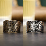 Archangel Metatron Life Angel Seal Adjustable Ring Solomon Kabbalah Amulet