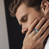 S925K Silver Jesus Guardian Cross Sacred Heart of Jesus Ring - BGCOPPER