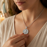 Virgin Mary Coin Necklace, 316L Titanium Steel Vintage Medal Pendant