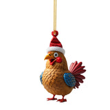 Creative Cute Animal Chicken Christmas Hanging Christmas Birds Car Hanging Home Christmas Tree Decorations - BGCOPPER