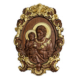 Saint Joseph Wood Carved Religious icon Fatehrs day Christian gift Wall Hanging Art Work gift ideas Birthday Gifts - BGCOPPER