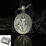 Pure Tin Miraculous Medal Virgin Mary Necklace - BGCOPPER