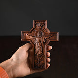 BGCOPPER Ascension of Jesus wood carving cross —The best gifts for Easter - BGCOPPER