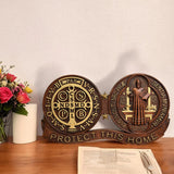 St. Benedict's Exorcism Medal Christian Wall Plaque - Best Christmas Gift - BGCOPPER