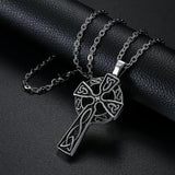 Stainless steel Celtic cross pendant necklace - BGCOPPER