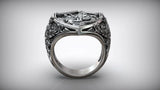S925K Silver St. George Defeat the Dragon Ring - BGCOPPER