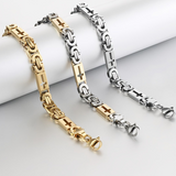 Minimalist Hollow Cross Interlocking Link Stainless Steel Bracelet