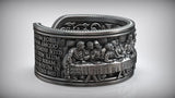 The Last Supper 925K Sterling Silver Open End Adjustable Ring - BGCOPPER