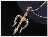 Poseidon Trident Necklace Men's Lucky Charm - BGCOPPER