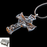 New titanium steel/S925K silver Archangel St. Michael necklace - BGCOPPER