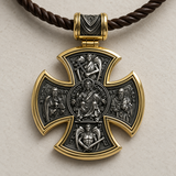 S925 sterling silver double-sided Jesus and Virgin Mary necklace