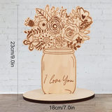 Mother's Day Wooden Flower Card DIY Craft Kit | Paint an Everlasting Bouquet of Love for Mom