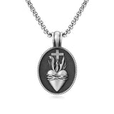 Sacred Heart Medallion Necklace - BGCOPPER