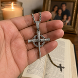 Nail Cross Crown of Thorns Necklace – Faith, Redemption & Timeless Strength - craftsmanship detail