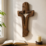 Jesus Ascends the Cross Wood Carving