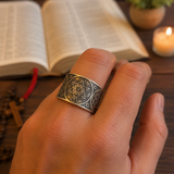 Archangel Metatron Life Angel Seal Adjustable Ring Solomon Kabbalah Amulet