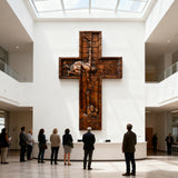 Savior Large Size Wood Sculpture - size and finish detail
