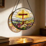 Cross Stained Glass Suncatcher: Where Light Meets Faith