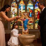 Bgcopper October New Release: Hand-Carved Painted Wood Cross — The Ascension of Christ