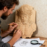 Bgcopper October Release | Beech Wood Sculpture of Jesus with Crown of Thorns — A Reminder of Love for Christmas
