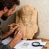 Jesus Crown of Thorns Beechwood Sculpture