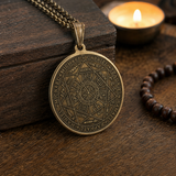 Vintage Titanium Seven Archangel's Seal Pendant - Amulet against evil eyes, curses, spells