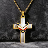 Wings of Faith Cross Necklace – Courage, Devotion & Patriotism