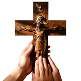 Bgcopper Holy Trinity Crucifix Wood Decor