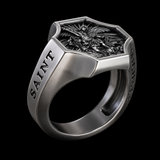 Saint Michael Archangel Protection Ring – S925K Sterling Silver Christian Faith Ring
