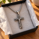 Trinity Crucifix Necklace – Father, Son & Holy Spirit Christian Cross Pendant