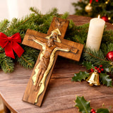 Bgcopper Holy Trinity Crucifix Wood Decor