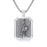 St.Michael Archangel Necklace guardian angel patron saint of paratroopers police military paramedics firemen Michael talisman protection - BGCOPPER