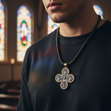 Baroque Style Crucifix Pendant with Jesus and the Four Archangels – A Symbol of Faith and Divine Protection