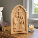 Hand-Carved Beechwood Christian Marriage Prayer Plaque – Personalized Wedding & Anniversary Gift