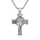 Sterling Pewter/S925K Silver Jesus Cross Necklace - BGCOPPER