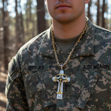 Triple Stainless Steel Cross Necklace