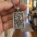 S925 Sterling Silver Jesus & Lion Cross Pendant Necklace – Christian Faith Jewelry for Men