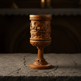 Boxwood "Last Supper" Chalice Hand-Carved Communion Cup | Eternal Symbol of Redemption & Fellowship