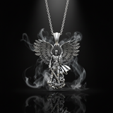 S925K Silver Saint Michael Pendant: Courage in the Heart