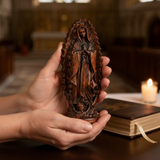 Our Lady of Guadalupe Round Wooden Tabletop Ornament
