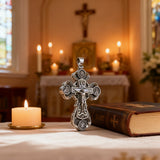 Two-Sided Devotional Cross - Jesus & Mary in 925 Silver - Wearable Faith