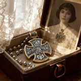 S925 sterling silver double-sided Jesus and Virgin Mary necklace