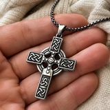 Celtic Knot Titanium Steel Cross Necklace