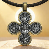 Baroque Style Crucifix Pendant with Jesus and the Four Archangels – A Symbol of Faith and Divine Protection