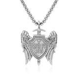 St Michael's Archangel Shield Necklace,The Patron Saint of Paratrooper Police Military Paramedic Fireman - BGCOPPER